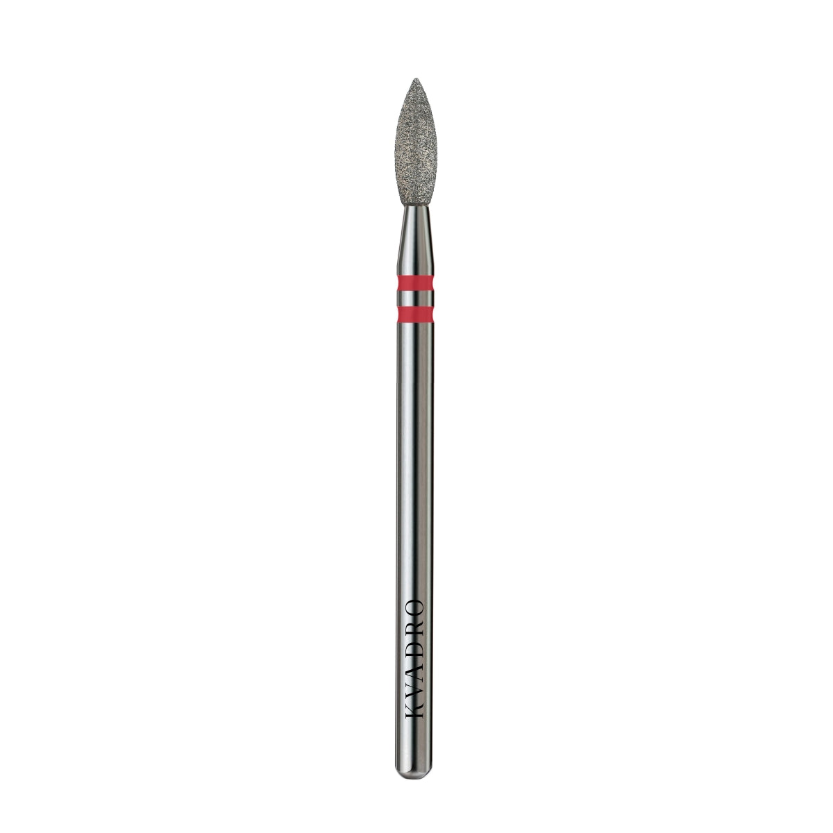  KVADRO Diamond Nail Drill Bit Pointed Flame 0.27 mm Red is a professional e-file attachment designed for high-efficiency manicure and pedicure procedures with a soft, gentle touch. 