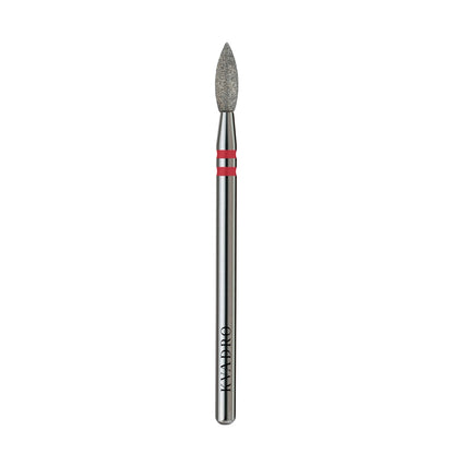  KVADRO Diamond Nail Drill Bit Pointed Flame 0.27 mm Red is a professional e-file attachment designed for high-efficiency manicure and pedicure procedures with a soft, gentle touch. 