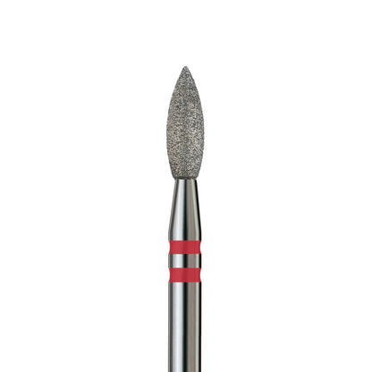 KVADRO Diamond Nail Drill Bit – Pointed Flame 0.27 mm – Red