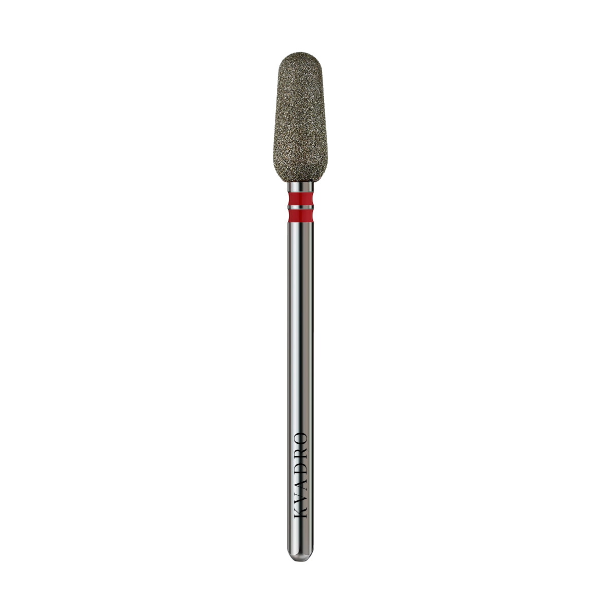 KVADRO Diamond Nail Drill Bit Rounded Cone 0.50 mm Red is designed for gentle and controlled nail preparation in professional manicure and pedicure procedures.