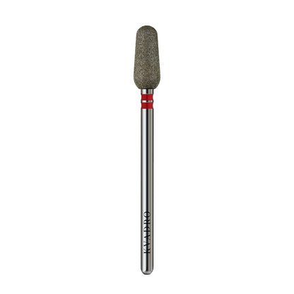 KVADRO Diamond Nail Drill Bit Rounded Cone 0.50 mm Red is designed for gentle and controlled nail preparation in professional manicure and pedicure procedures.