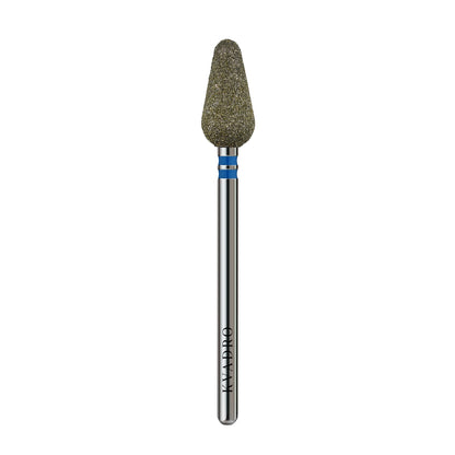KVADRO Diamond Nail Drill Bit Rounded Cone 0.65 mm Blue is designed for efficient and controlled nail preparation in professional manicure and pedicure procedures