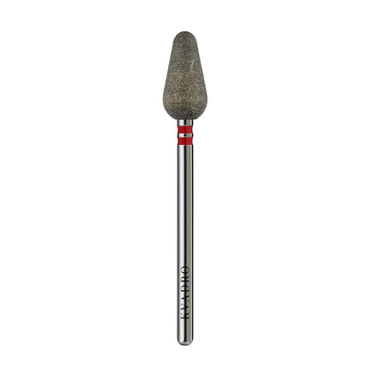 KVADRO Diamond Nail Drill Bit Rounded Cone 0.65 mm Red is designed for gentle and controlled nail preparation in professional manicure and pedicure procedures. 