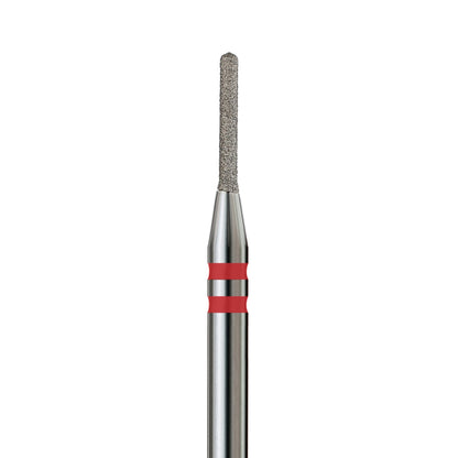 KVADRO Diamond Nail Drill Bit – Rounded Cylinder 0.10 mm – Red