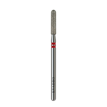  KVADRO Diamond Nail Drill Bit Rounded Cylinder 0.25 mm Red is designed for gentle and controlled nail preparation in professional manicure and pedicure procedures. 