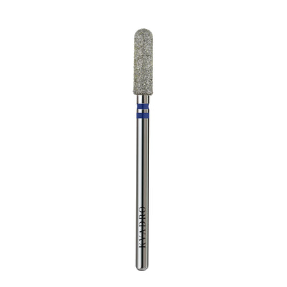  KVADRO Diamond Nail Drill Bit Rounded Cylinder 0.35 mm Blue is designed for controlled and efficient nail preparation in professional manicure and pedicure procedures. 