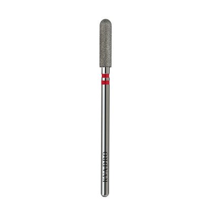 KVADRO Diamond Nail Drill Bit Rounded Cylinder 0.35 mm Red is designed for gentle yet efficient nail preparation in professional manicure and pedicure procedures.