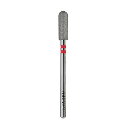 KVADRO Diamond Nail Drill Bit Rounded Cylinder 0.40 mm Red is designed for gentle and efficient nail preparation in professional manicure and pedicure procedures.