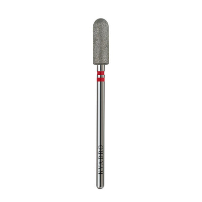  KVADRO Diamond Nail Drill Bit Rounded Cylinder 0.50 mm Red is designed for gentle yet efficient nail preparation in professional manicure and pedicure procedures. 