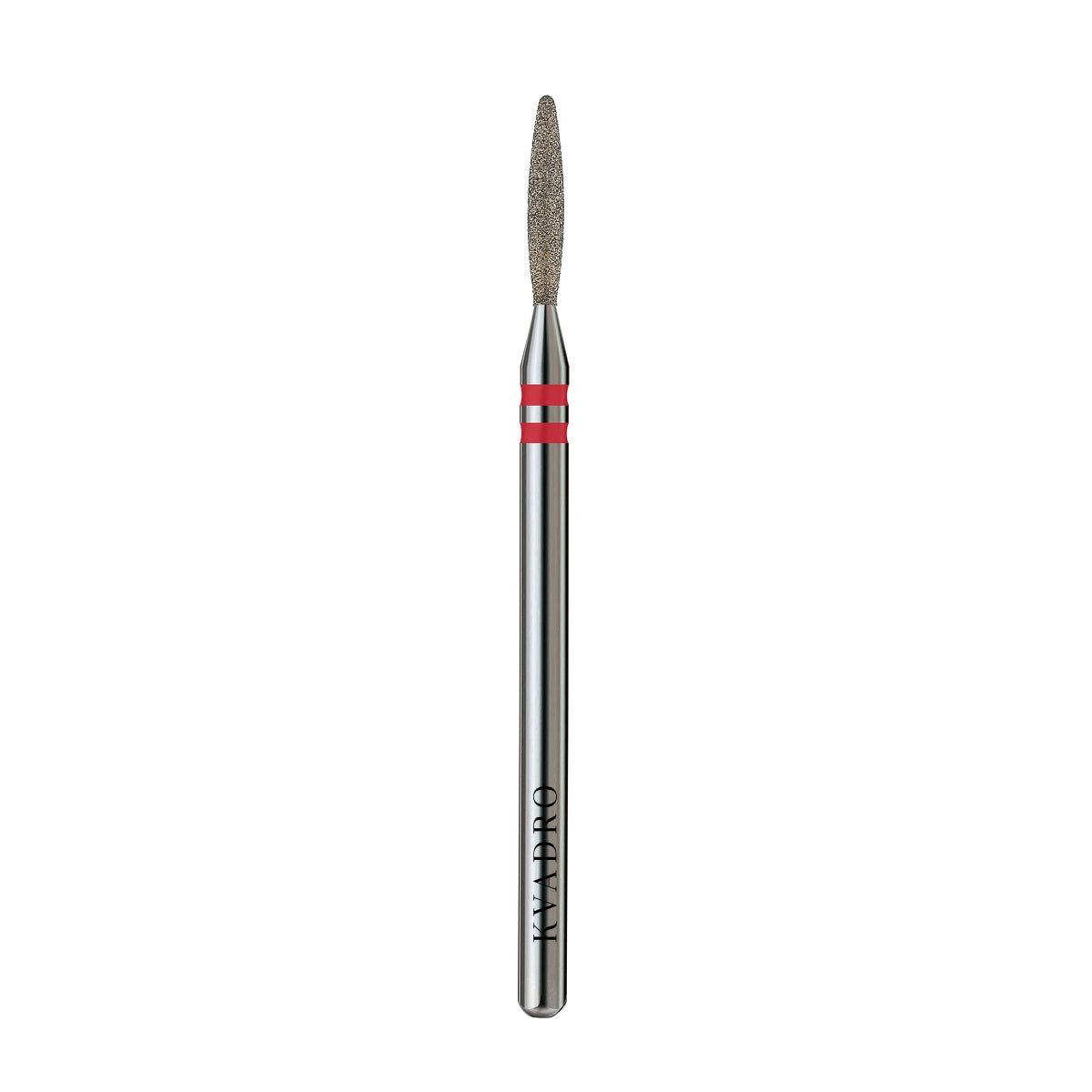  KVADRO Diamond Nail Drill Bit Safety Flame 0.18 mm Red is designed for delicate and controlled nail preparation in professional manicure and pedicure procedures. 