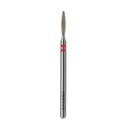  KVADRO Diamond Nail Drill Bit Safety Flame 0.18 mm Red is designed for delicate and controlled nail preparation in professional manicure and pedicure procedures. 
