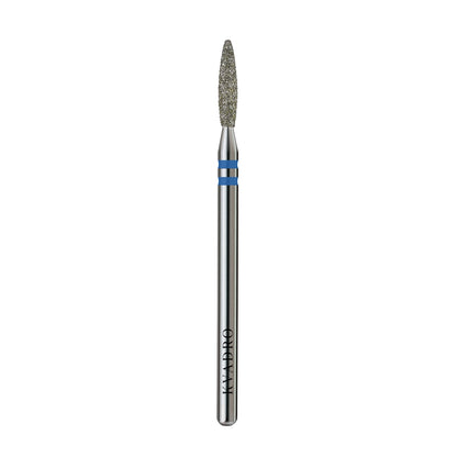 KVADRO Diamond Nail Drill Bit Safety Flame 0.21 mm Blue is designed for precise and efficient nail preparation in professional manicure and pedicure procedures.