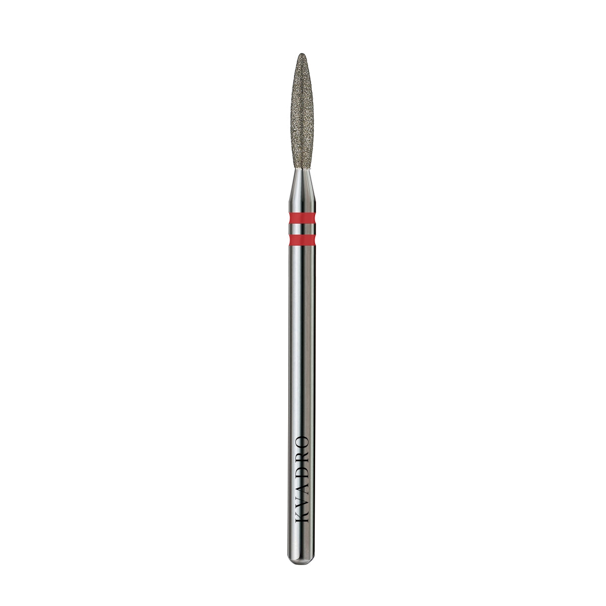 KVADRO Diamond Nail Drill Bit Safety Flame 0.21 mm Red is designed for delicate and controlled nail preparation in professional manicure and pedicure procedures.
