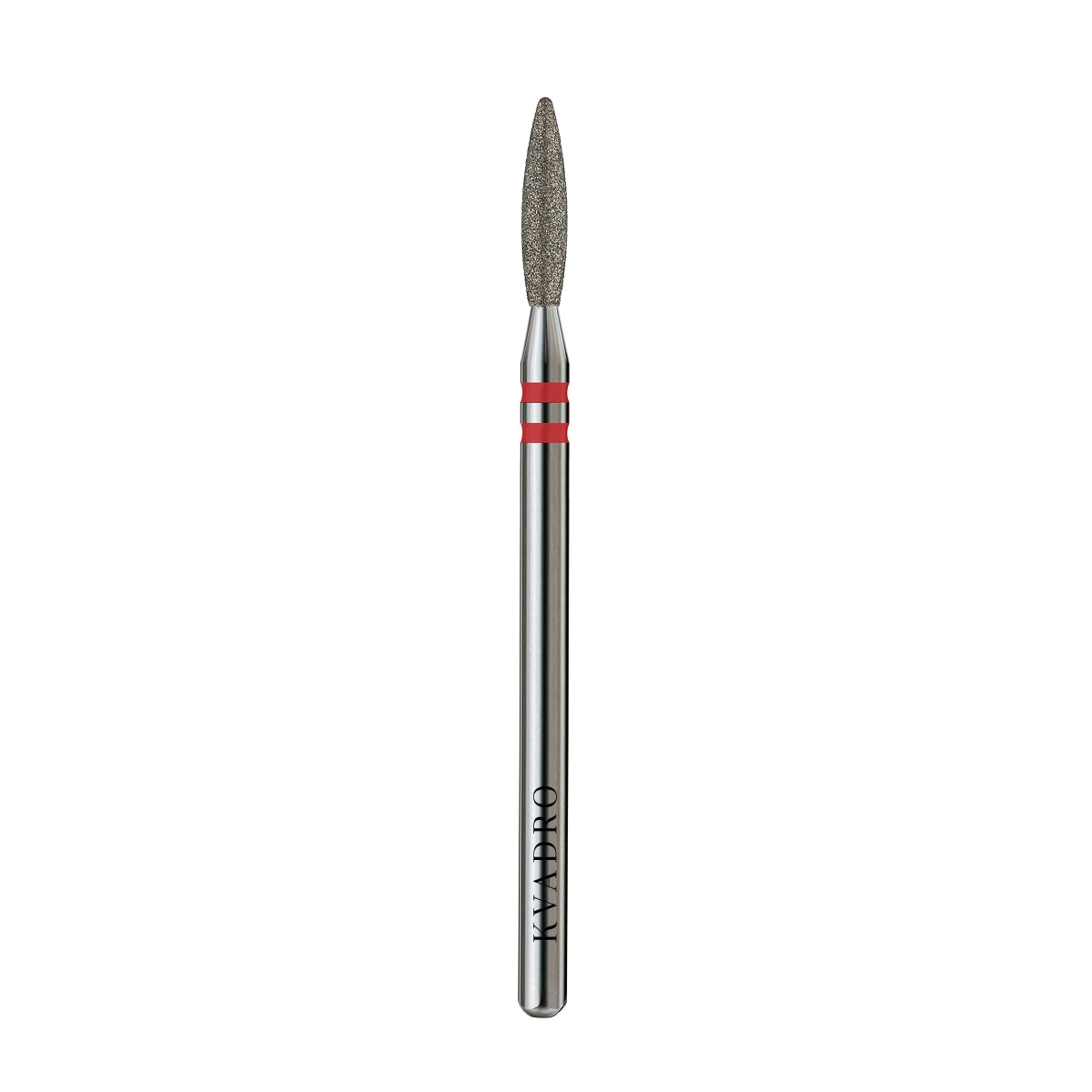 KVADRO Diamond Nail Drill Bit Safety Flame 0.23 mm Red is designed for delicate and controlled nail preparation in professional manicure and pedicure procedures.
