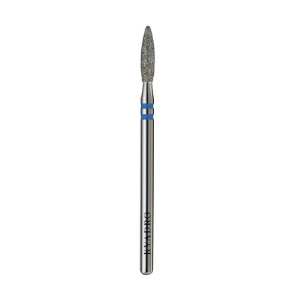 KVADRO Diamond Nail Drill Bit Safety Flame 0.25 mm Blue is designed for precise and efficient nail preparation in professional manicure and pedicure procedures.