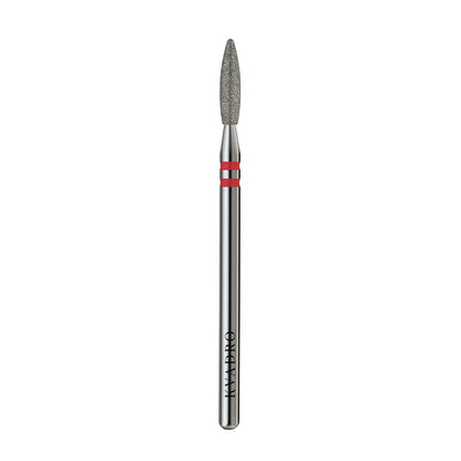  KVADRO Diamond Nail Drill Bit Safety Flame 0.25 mm Red is designed for delicate and controlled nail preparation in professional manicure and pedicure procedures. 