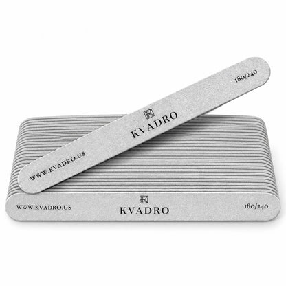 KVADRO Nail Files 180/240, in use shaping a natural nail