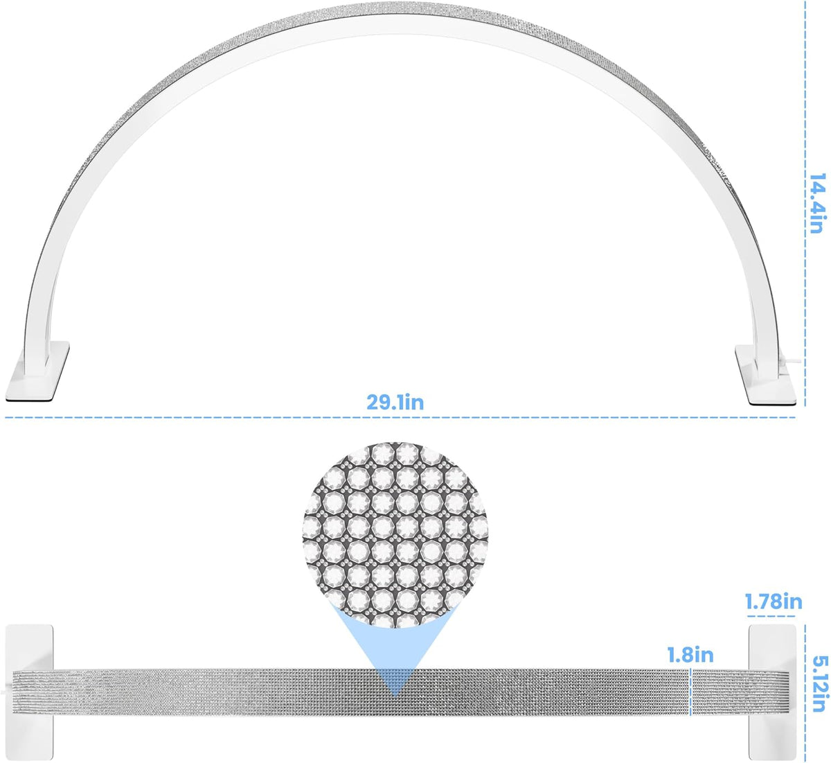 LED Nail Table Lamp Half Moon