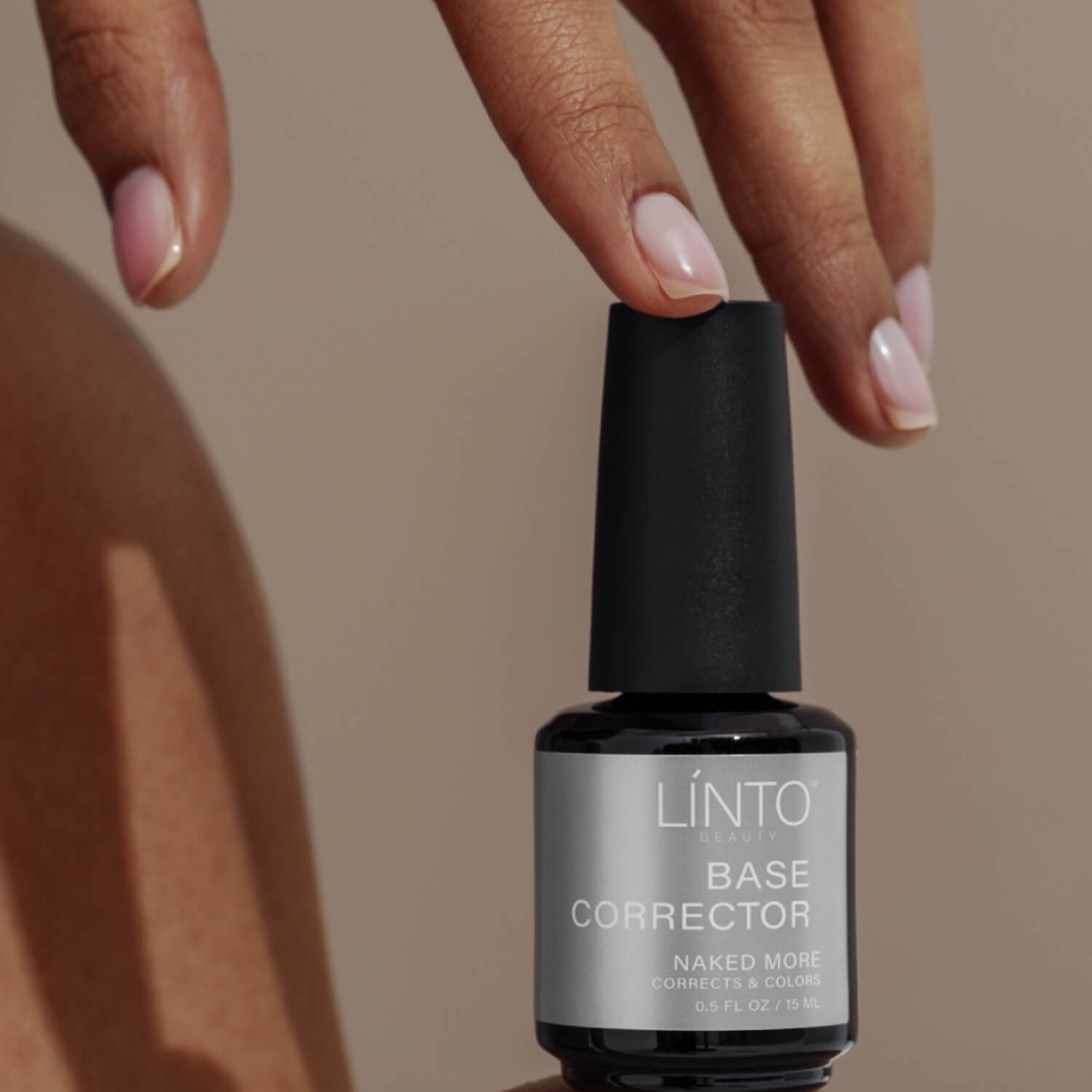 LiNTO Base Corrector Naked More 15ml soak-off base coat for gel polish UV LED manicure