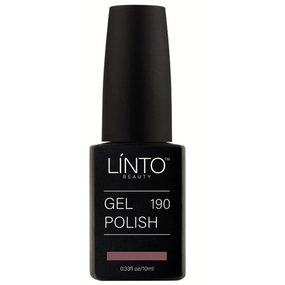 10ml — LiNTO Gel Polish #190 — bottle paired with a LiNTO top coat