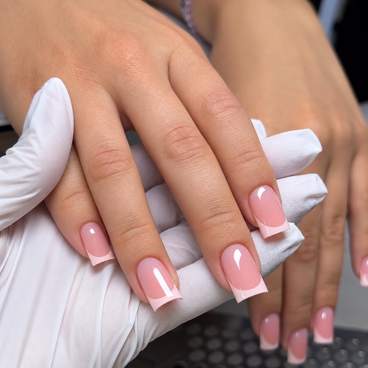 LiNTO Repair Gel Bareflash being applied to build nail architecture