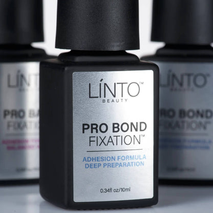 LiNTO Pro Bond Fixation being applied in a thin layer on the nail
