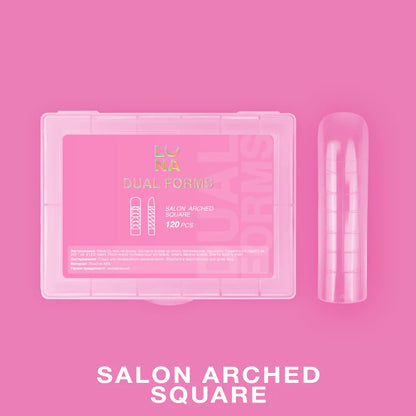 Luna Dual Nail Forms Salon Arched Square 120 pcs