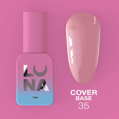 Luna Cover Base 35 strengthening gel base for salon manicure 13ml