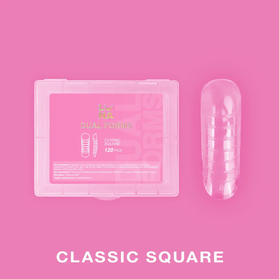 Luna Dual Nail Forms Classic Square 120 pcs