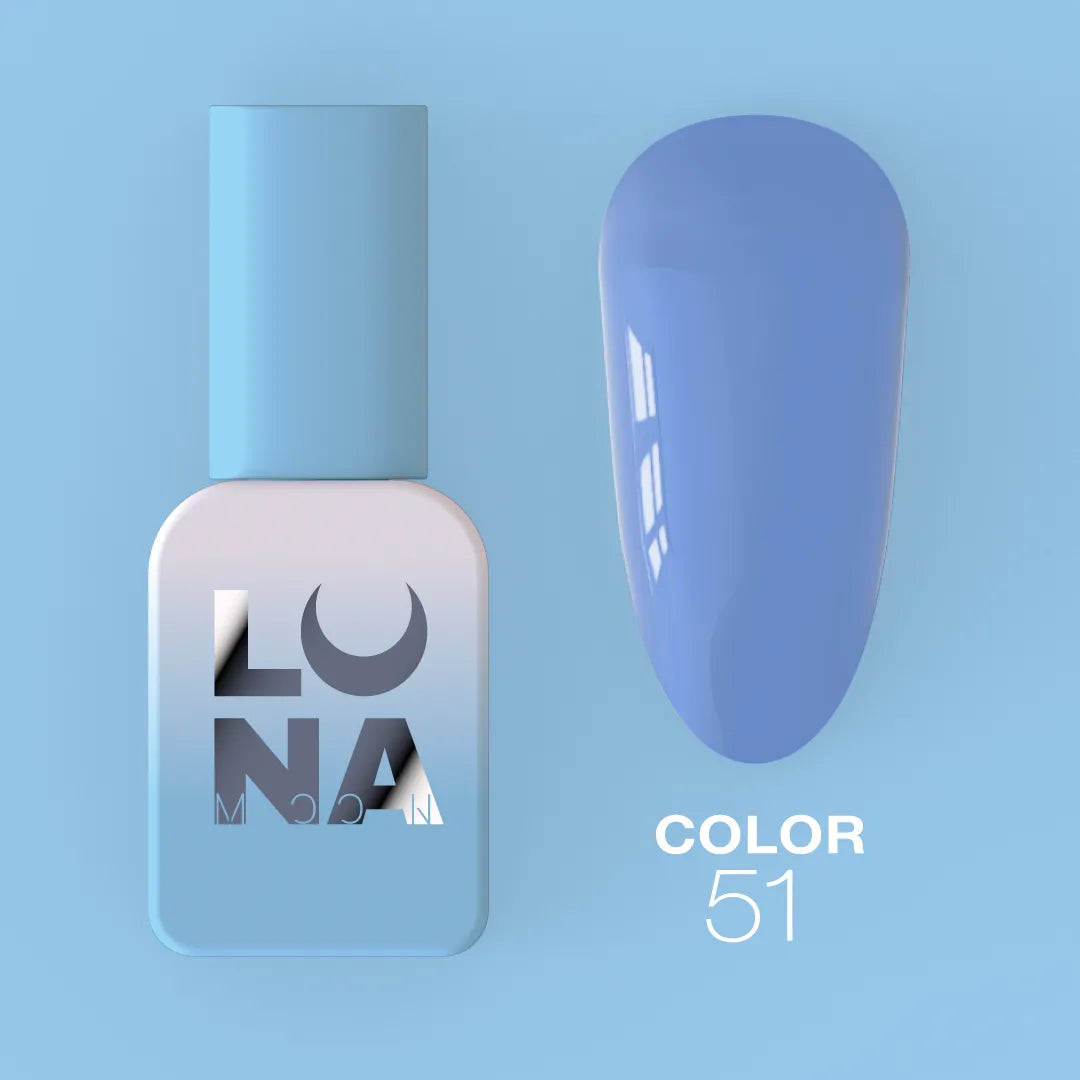 Luna gel polish number 51 durable UV LED nail polish color 13ml