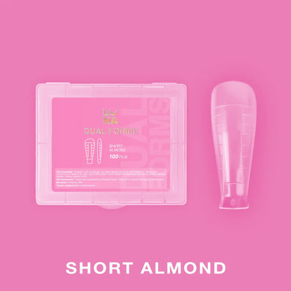 Luna dual nail forms short almond shape 120pcs