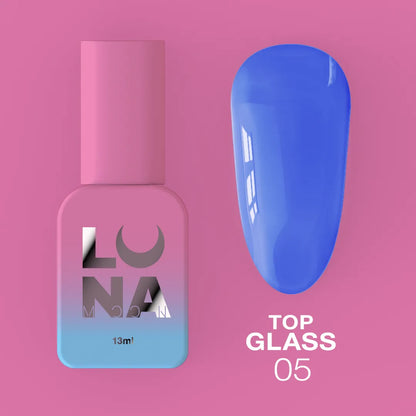 LUNAmoon Top Glass #5 gel top coat bottle, 13ml