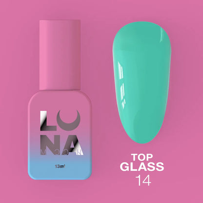 LUNAmoon Top Glass #14 gel top coat bottle, 13ml