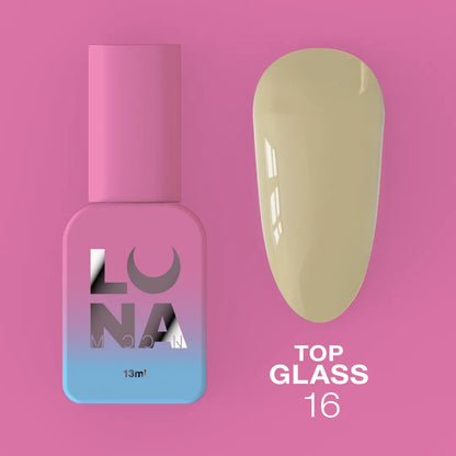 LUNAmoon Top Glass #16 gel top coat bottle, 13ml