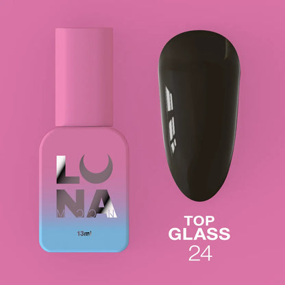 LUNAmoon Top Glass #24 gel top coat bottle, 13ml