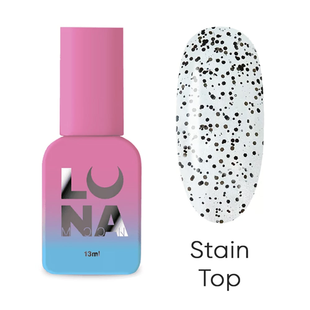 Luna Top Stain gel top coat 13ml professional stain-resistant UV LED finish