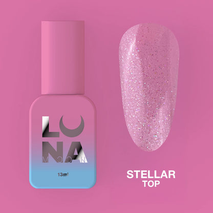 Luna Top Stellar professional nail gel top coat high shine finish 13ml