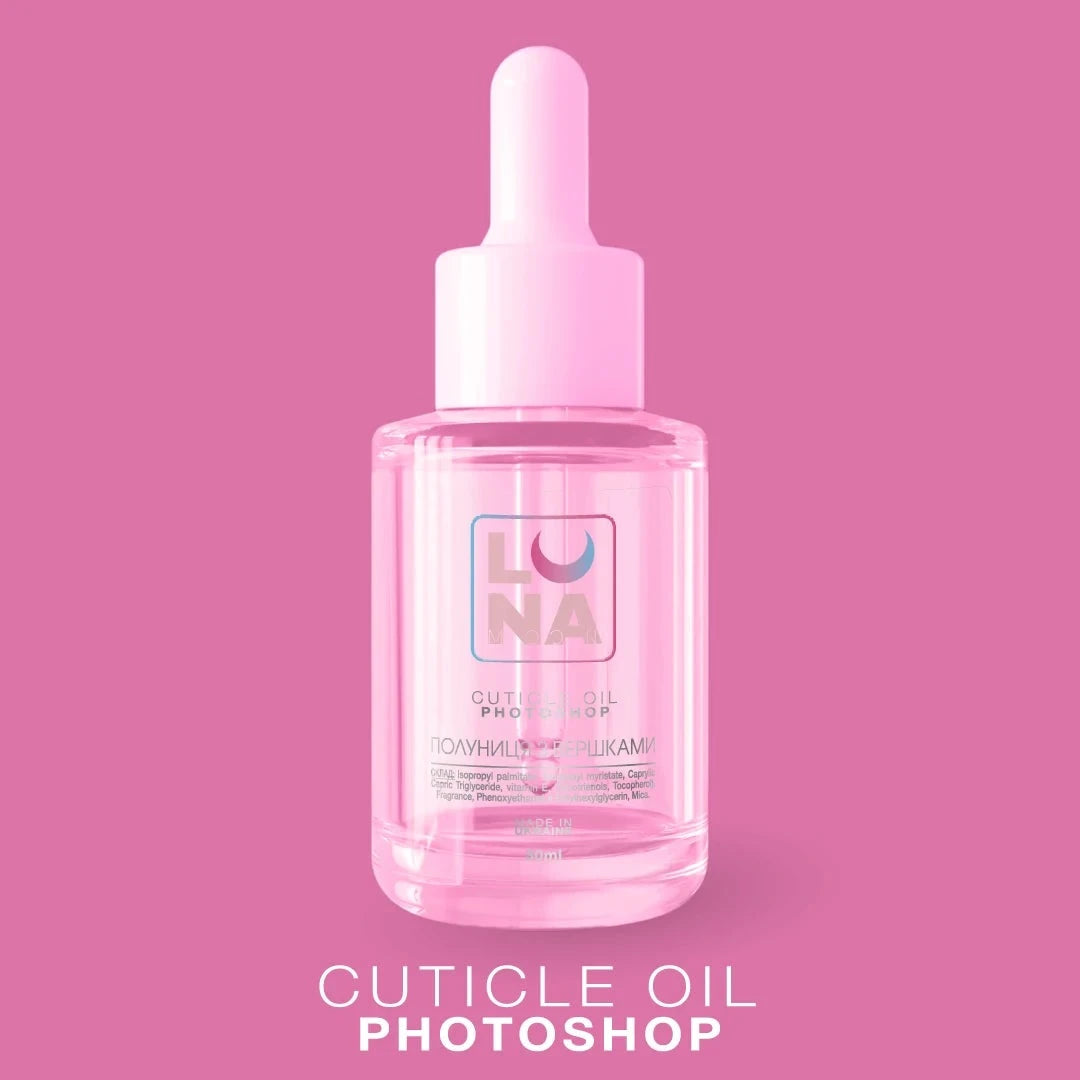 DRY CUTICLE OIL WITH A STRAWBERRY(Truskawka) AROMA WITH CREAM PHOTOSHOP OIL (5ML, 30ML) - LUNA™