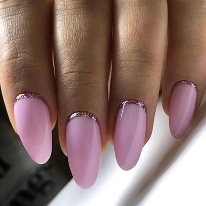 Luxio Afterglow Gel Polish — open bottle with brush, pink gel