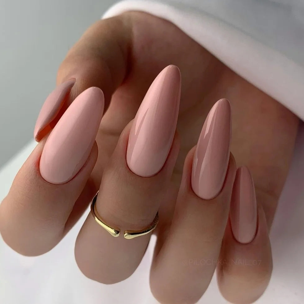 9ml — Luxio Bossy Gel Polish — full manicure, dusty-rose coverage