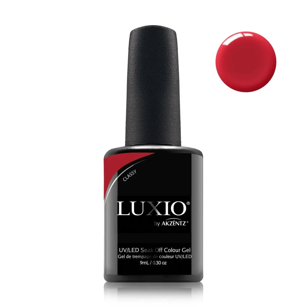 Luxio Classy Gel Polish — bottle paired with a Luxio top coat