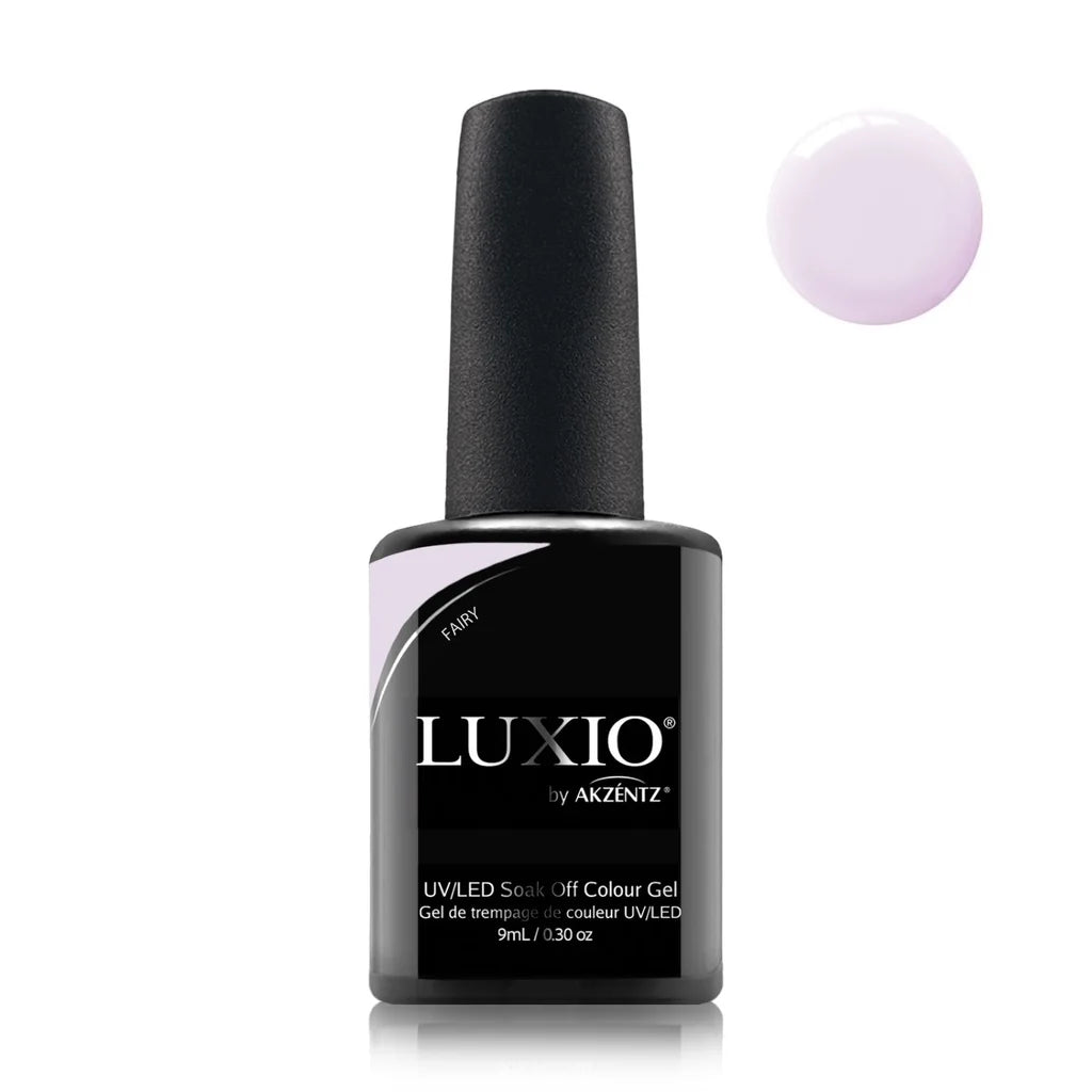 9ml — Luxio Fairy Gel Polish — closed bottle, ultra light cool pink