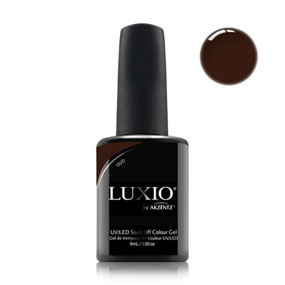  Luxio Oud Gel Polish — bottle paired with Luxio Gloss top coat