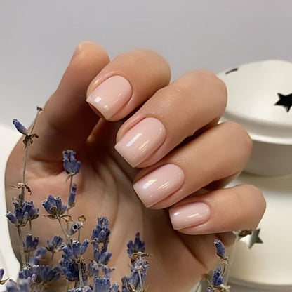 Luxio Incite Gel Polish — full manicure, pink gold shimmer coverage