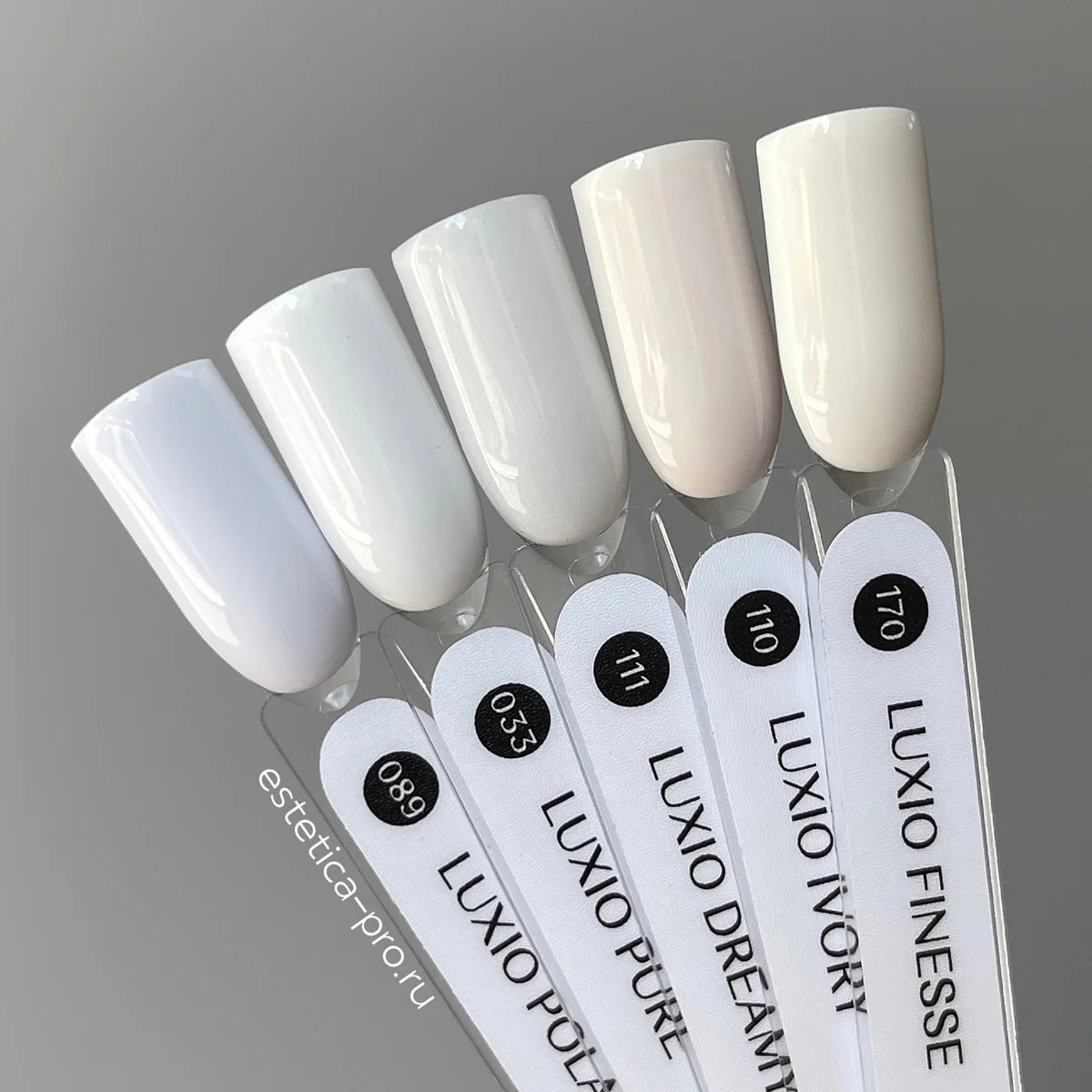 Luxio Ivory Gel Polish — closed bottle, classic warm white