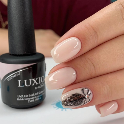 Luxio Sentiment Gel Polish — closed bottle, silky beige