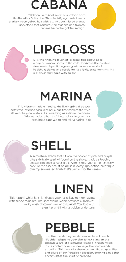 Luxio Shell Gel Polish — single nail close-up, glossy finish