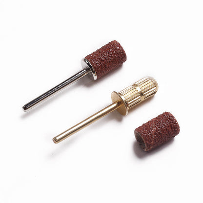 Mandrel bit for nails with a ribbed metal head and 3/32 inch shank