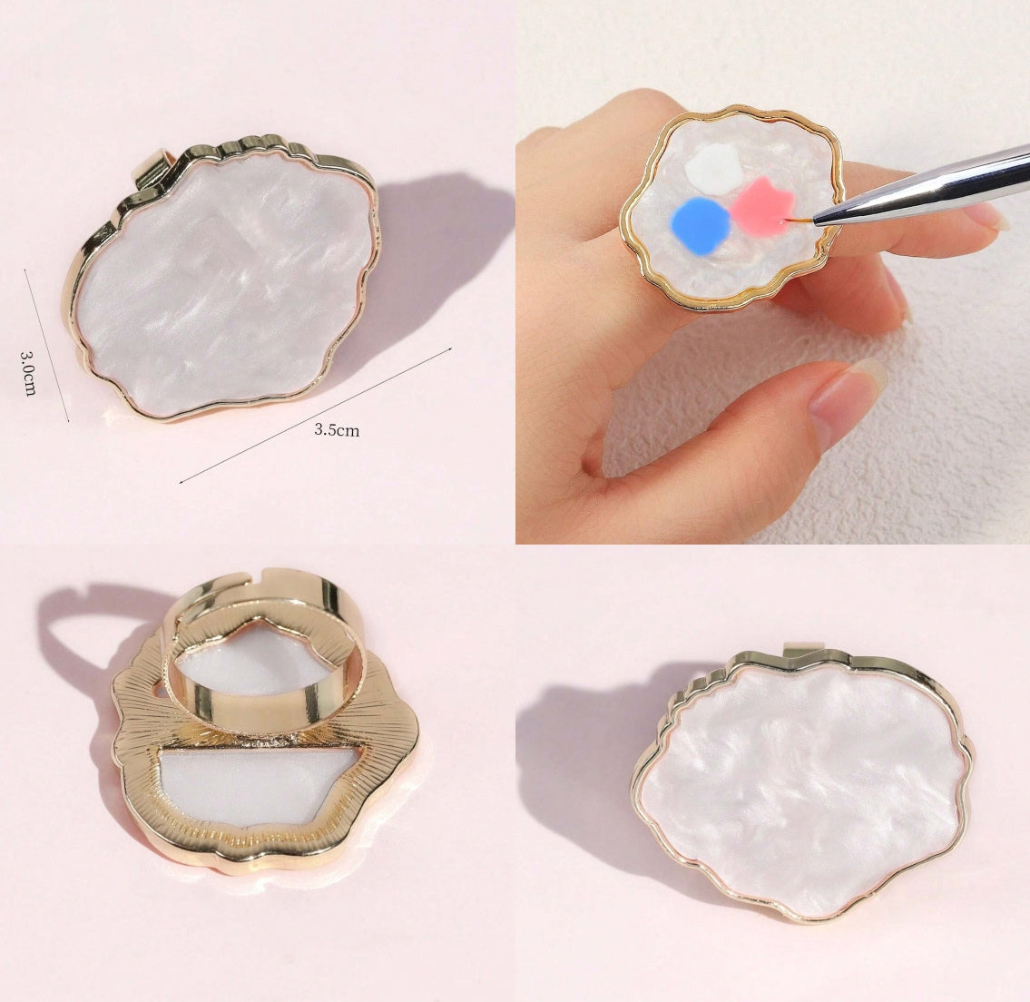 Marble Resin Nail Art Mixing Palette