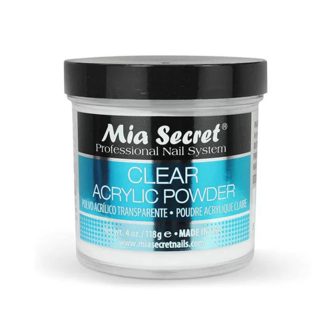 Mia Secret - Clear Acrylic Powder, 1oz, 2oz, 4 oz and 8oz